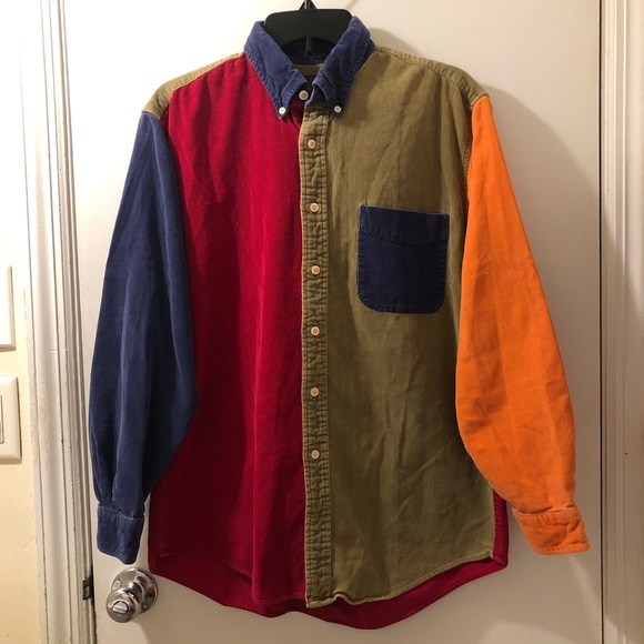 Vintage Other - Vintage J. Crew Colorblock Corduroy Shirt